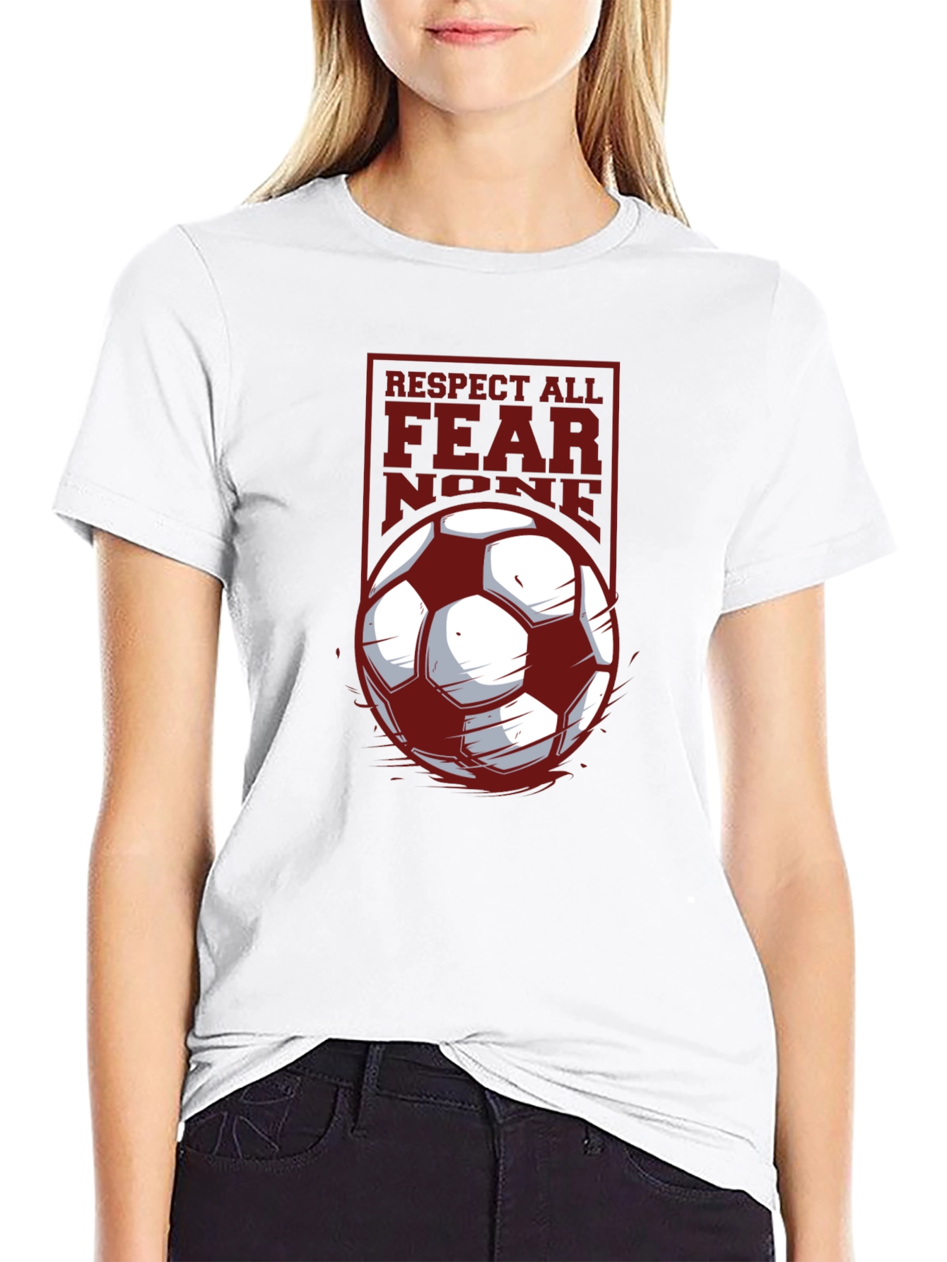 Respect All Fear None Soccer T-Shirt