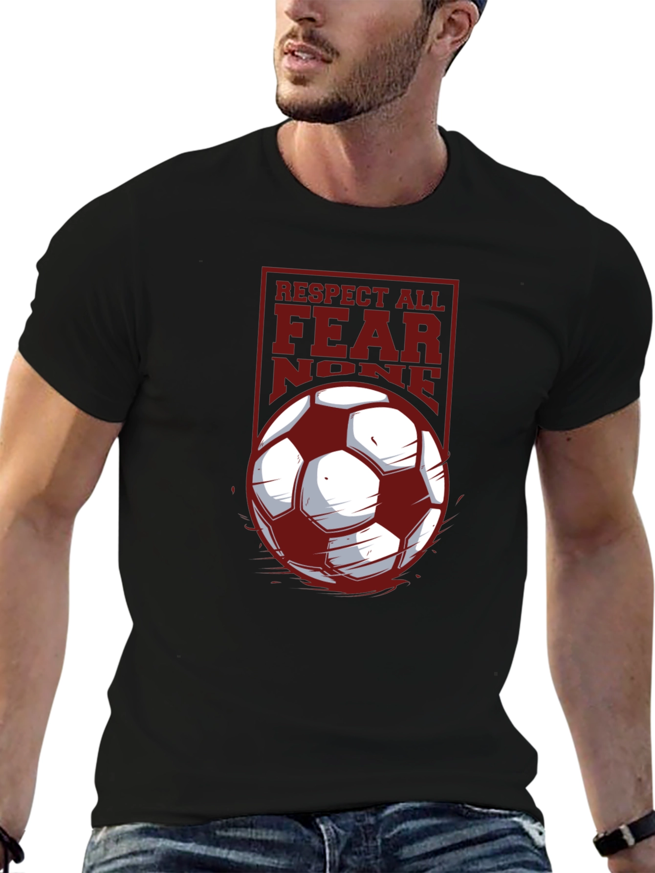 Respect All Fear None Soccer T-Shirt