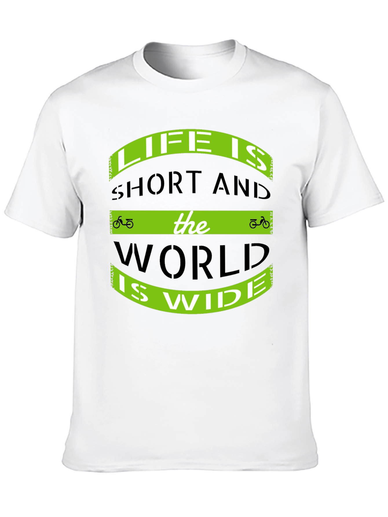 Life Is Short T-Shirt - Biking Adventure Tee