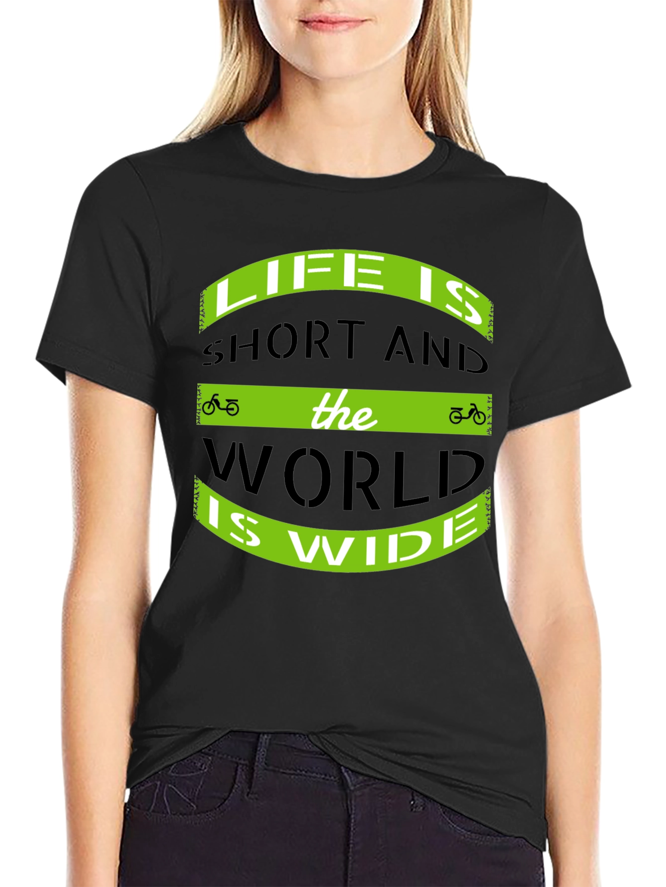 Life Is Short T-Shirt - Biking Adventure Tee