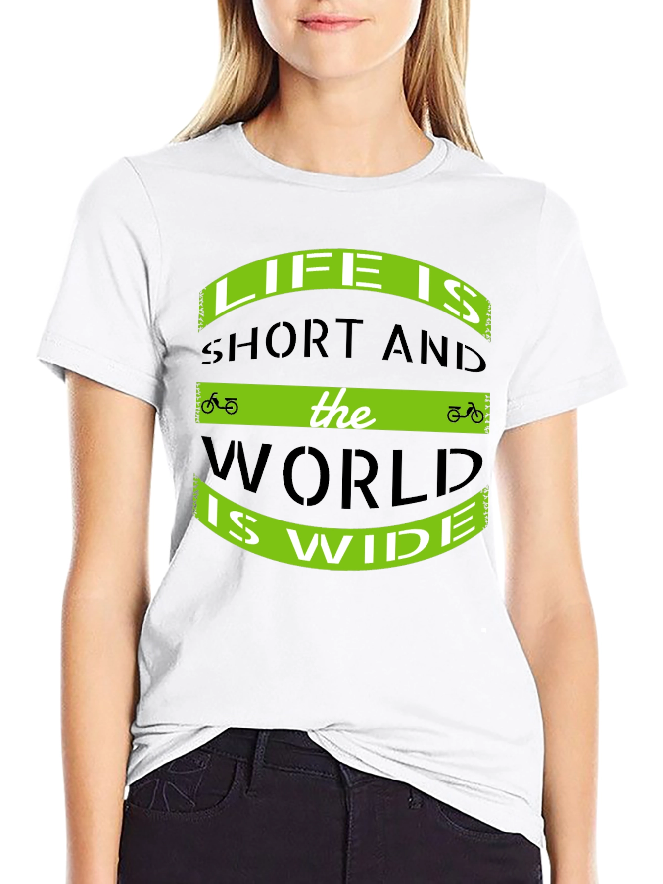 Life Is Short T-Shirt - Biking Adventure Tee
