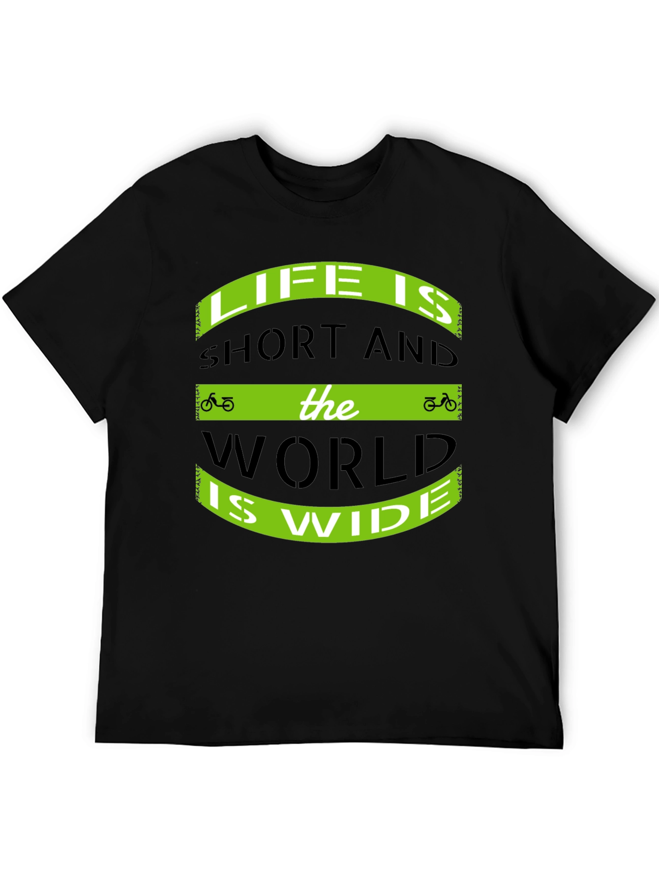 Life Is Short T-Shirt - Biking Adventure Tee
