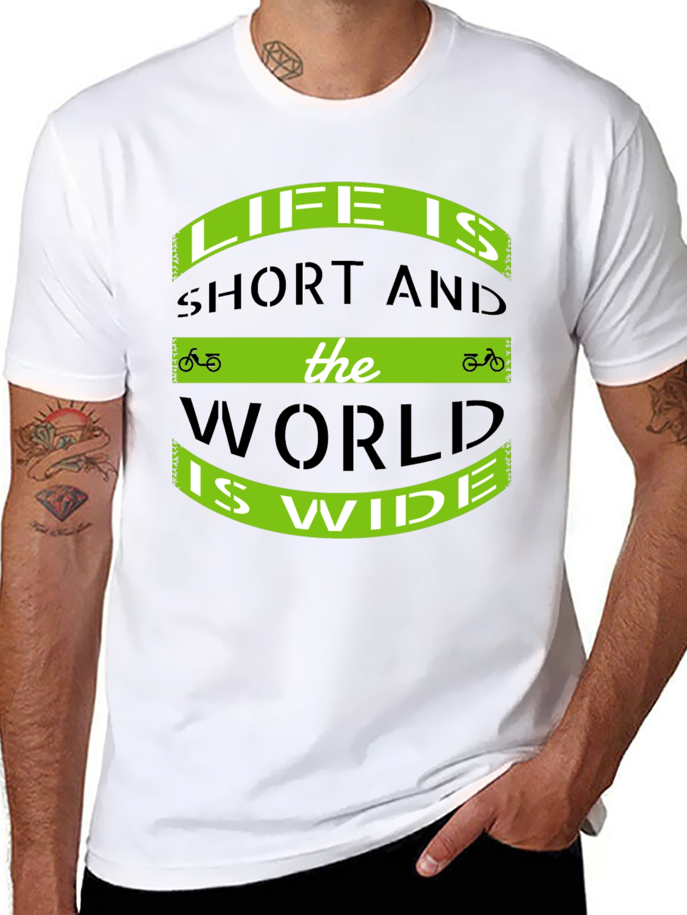 Life Is Short T-Shirt - Biking Adventure Tee