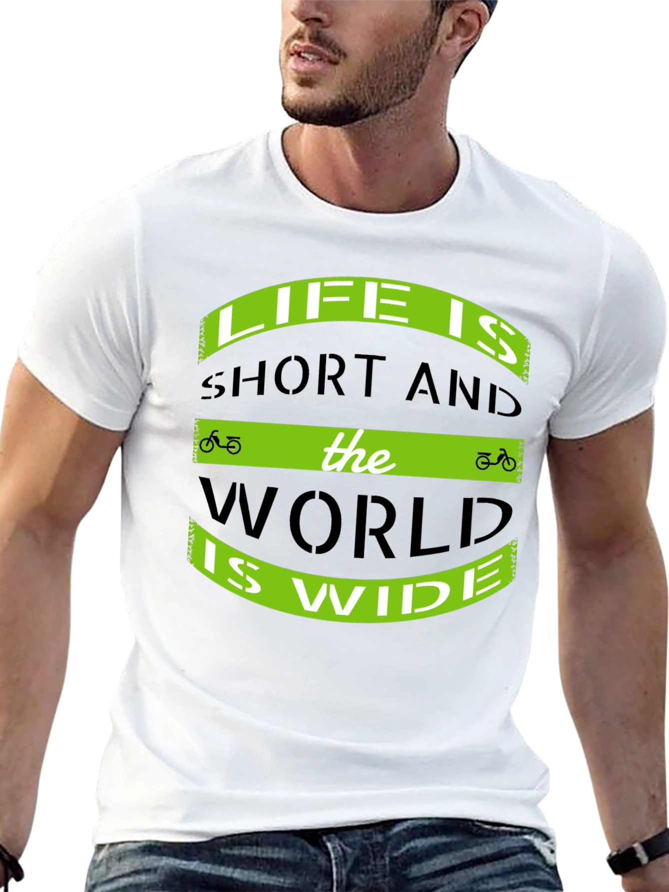 Life Is Short T-Shirt - Biking Adventure Tee