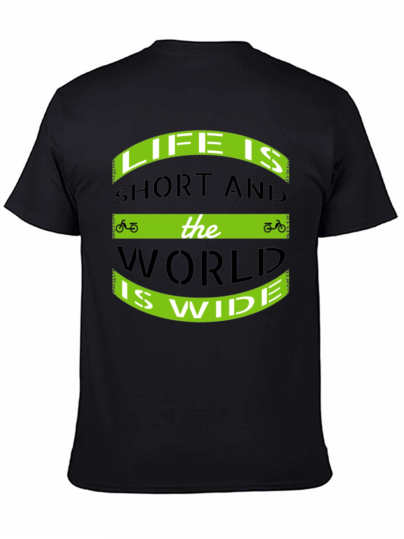 Life Is Short T-Shirt - Biking Adventure Tee