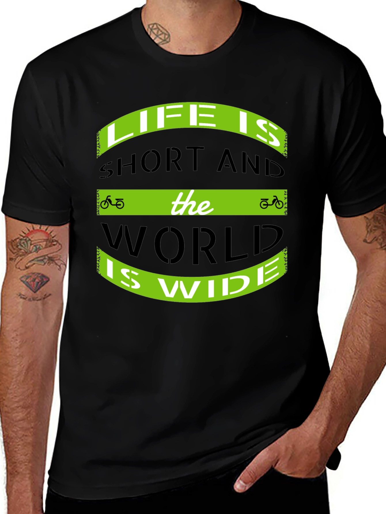 Life Is Short T-Shirt - Biking Adventure Tee