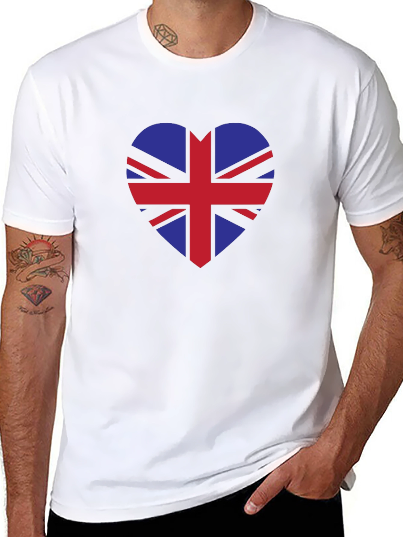 Union Jack Heart Graphic Tee - Stylish UK Pride