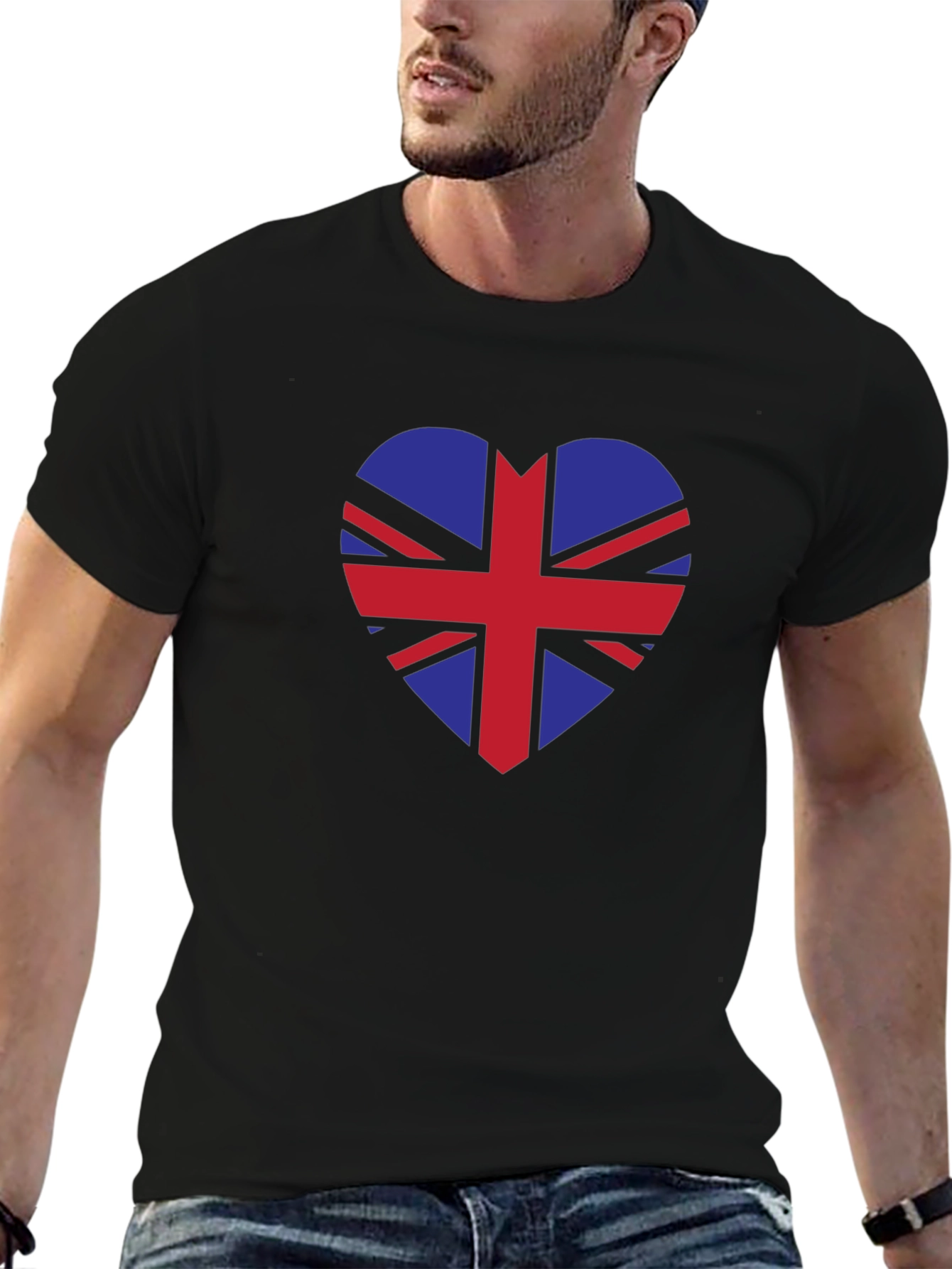 Union Jack Heart Graphic Tee - Stylish UK Pride
