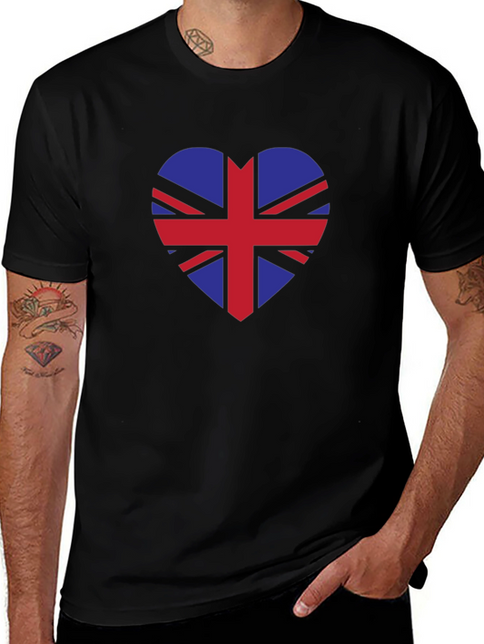 Union Jack Heart Graphic Tee - Stylish UK Pride