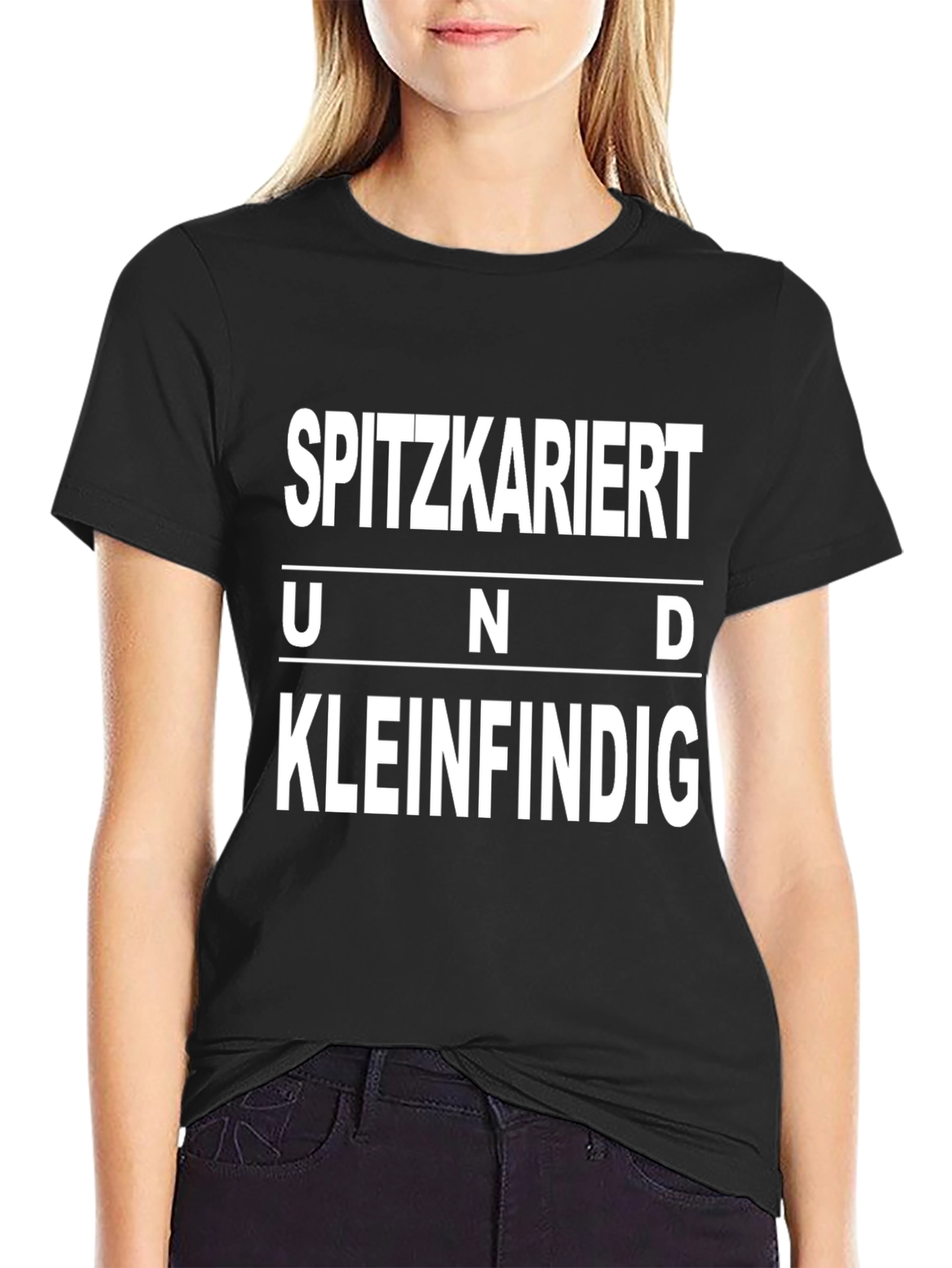Sarcastic Spitzkariert T-Shirt