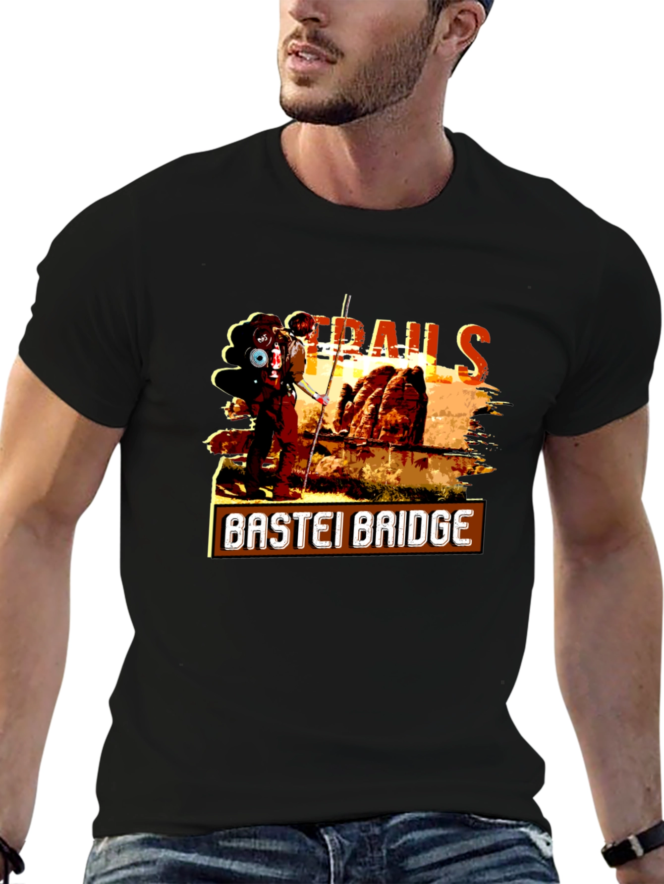 Bastei Bridge Trails Graphic T-Shirt