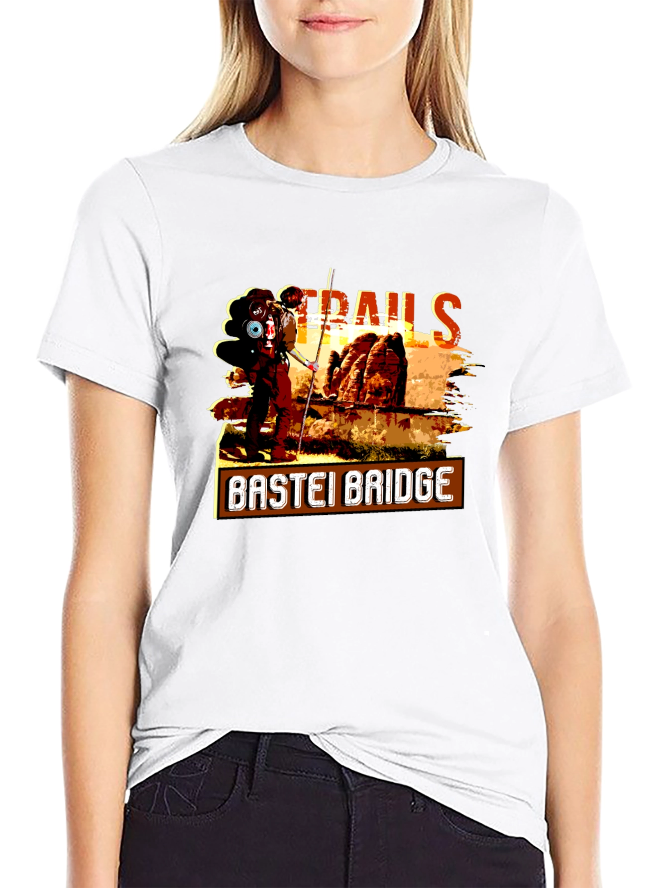 Bastei Bridge Trails Graphic T-Shirt