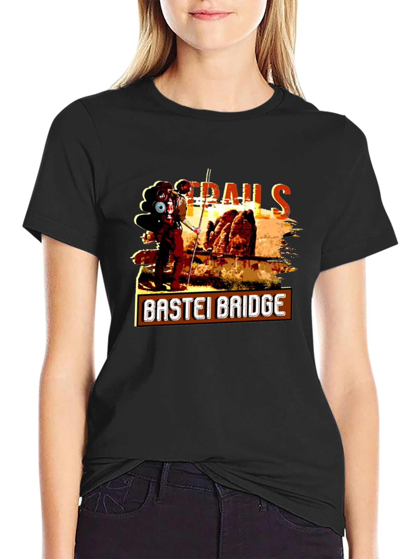 Bastei Bridge Trails Graphic T-Shirt