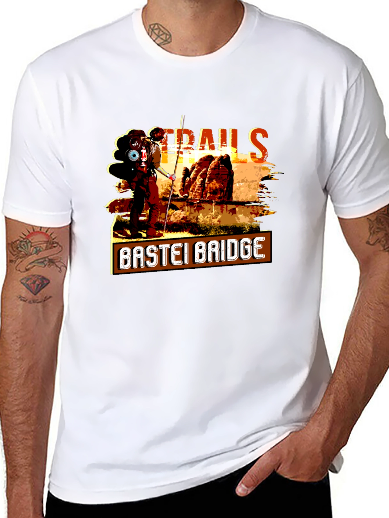 Bastei Bridge Trails Graphic T-Shirt