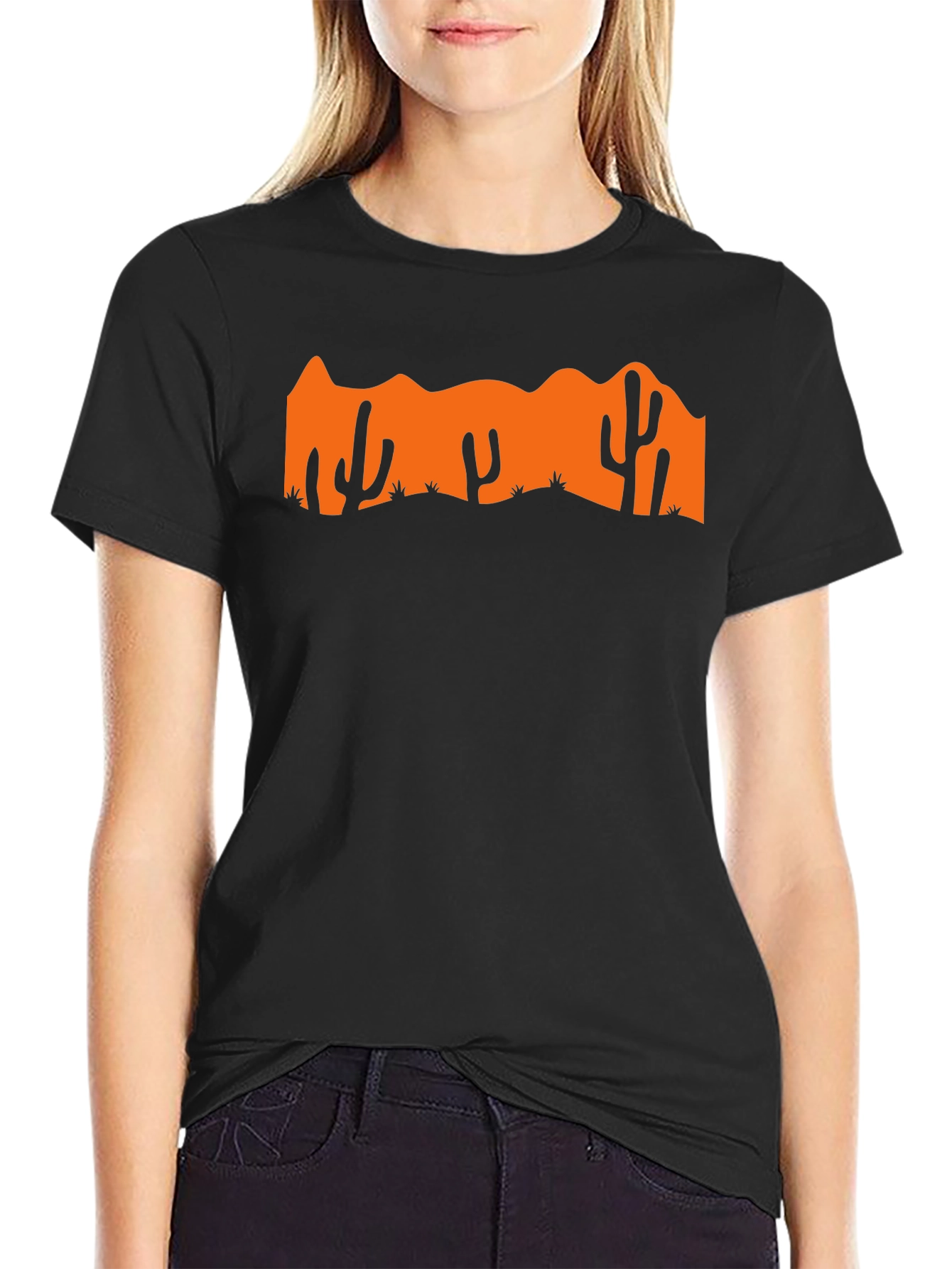 Cactus Silhouette Graphic Tee - Desert Vibes