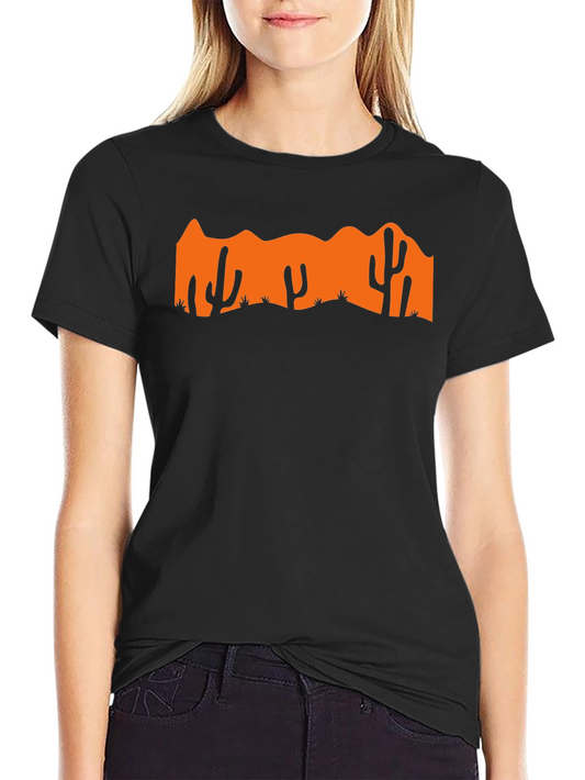 Cactus Silhouette Graphic Tee - Desert Vibes