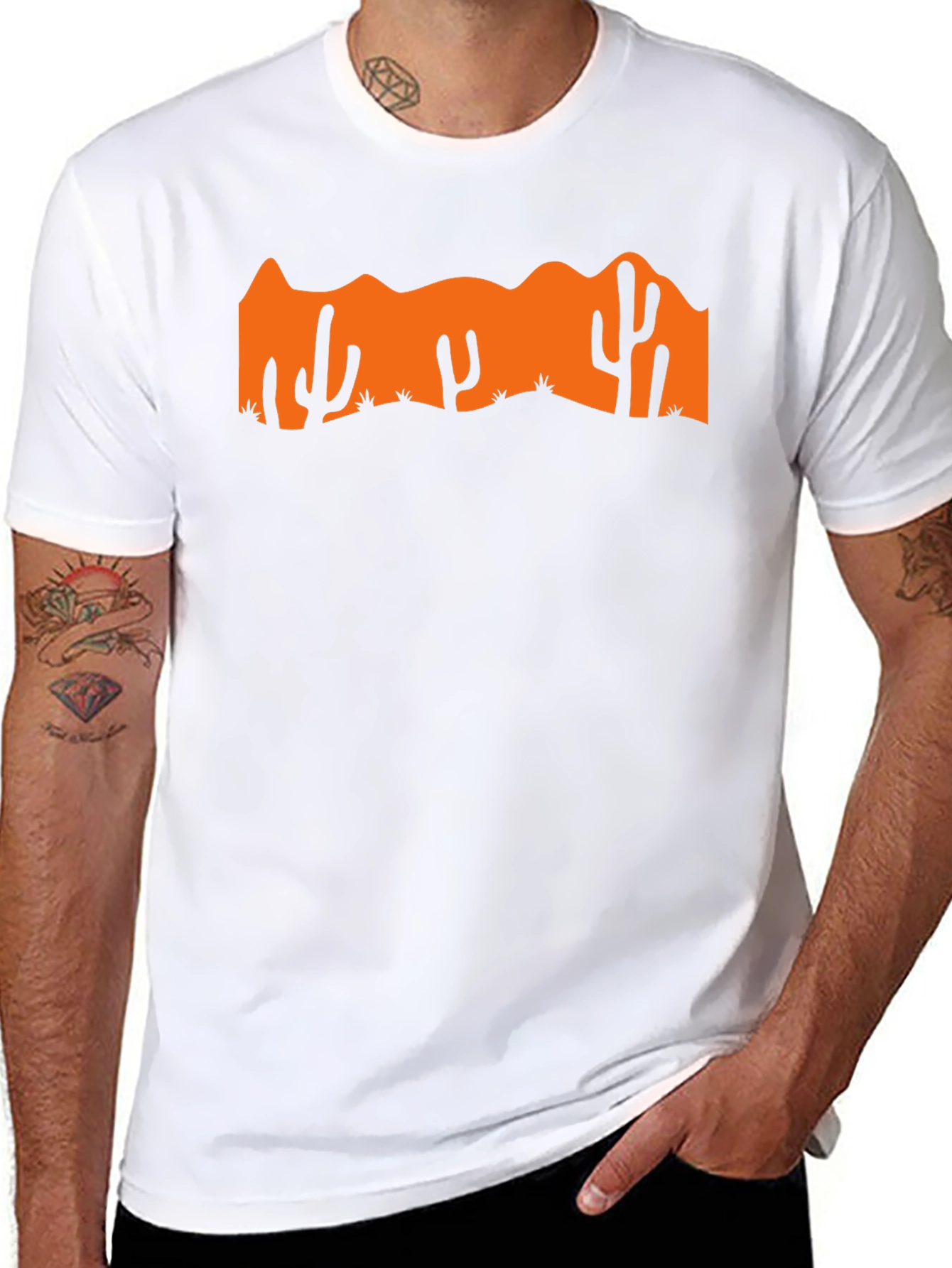 Cactus Silhouette Graphic Tee - Desert Vibes
