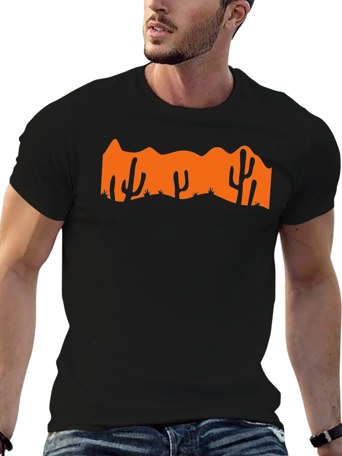 Cactus Silhouette Graphic Tee - Desert Vibes