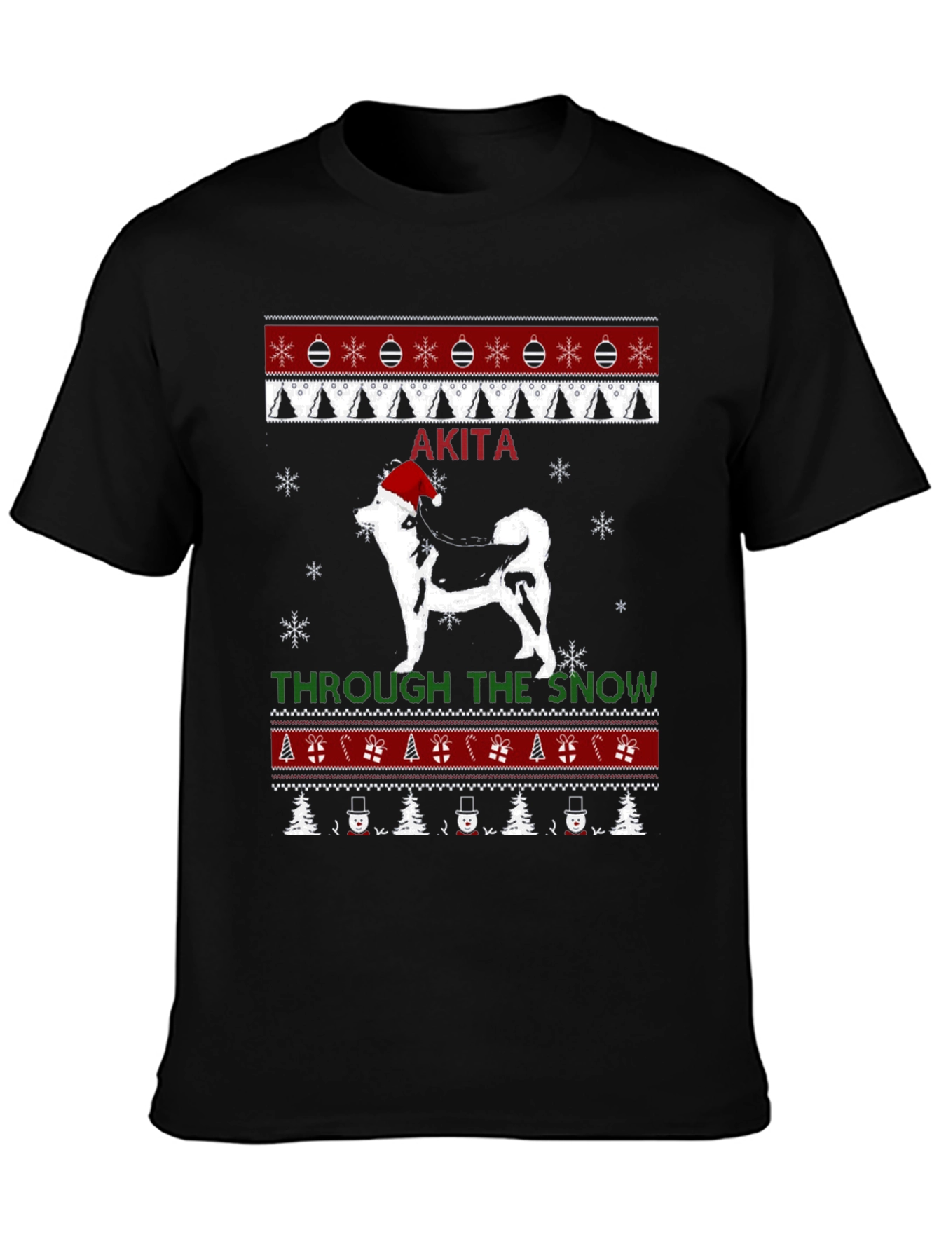 Akita Dog Christmas Sweater T-Shirt