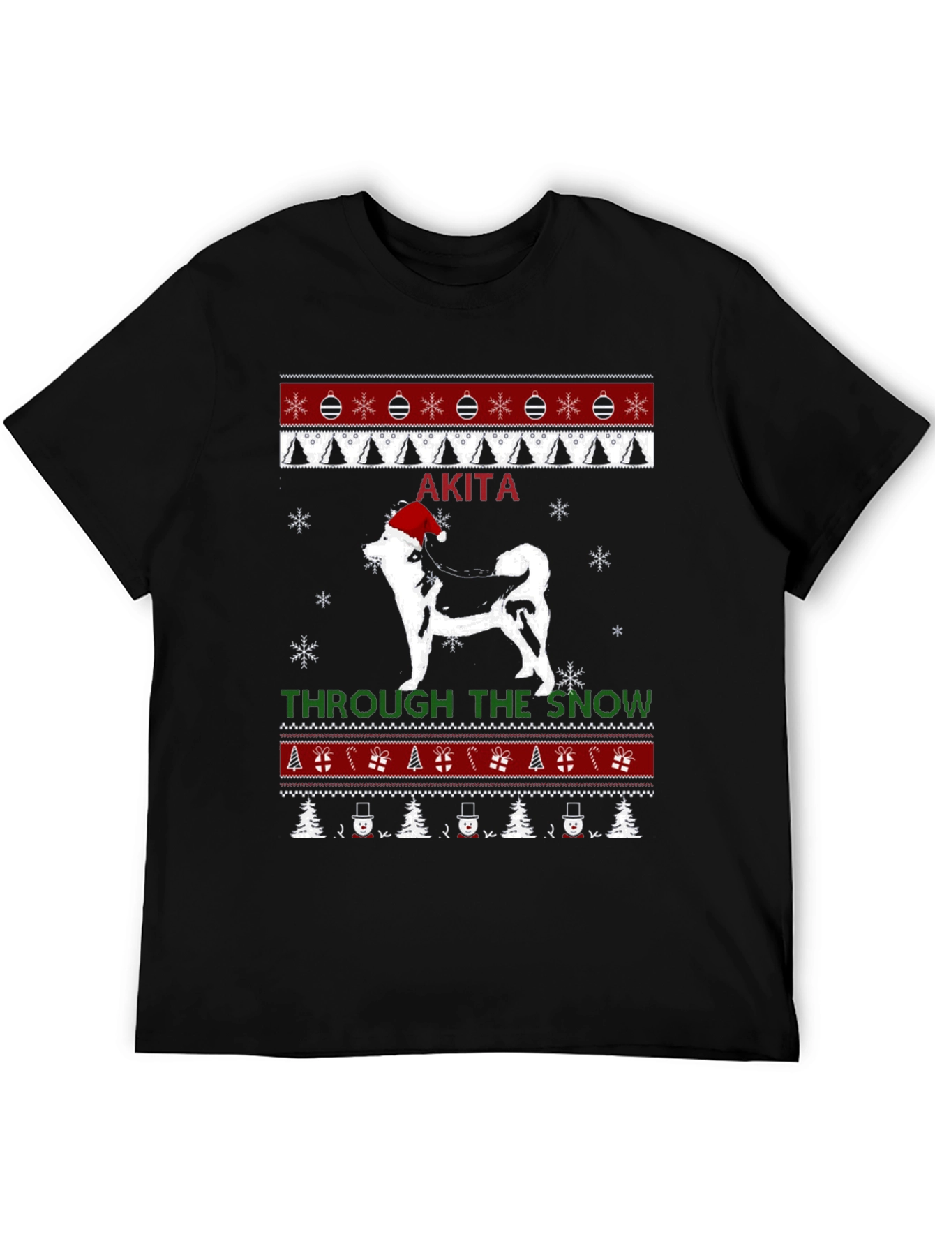 Akita Dog Christmas Sweater T-Shirt