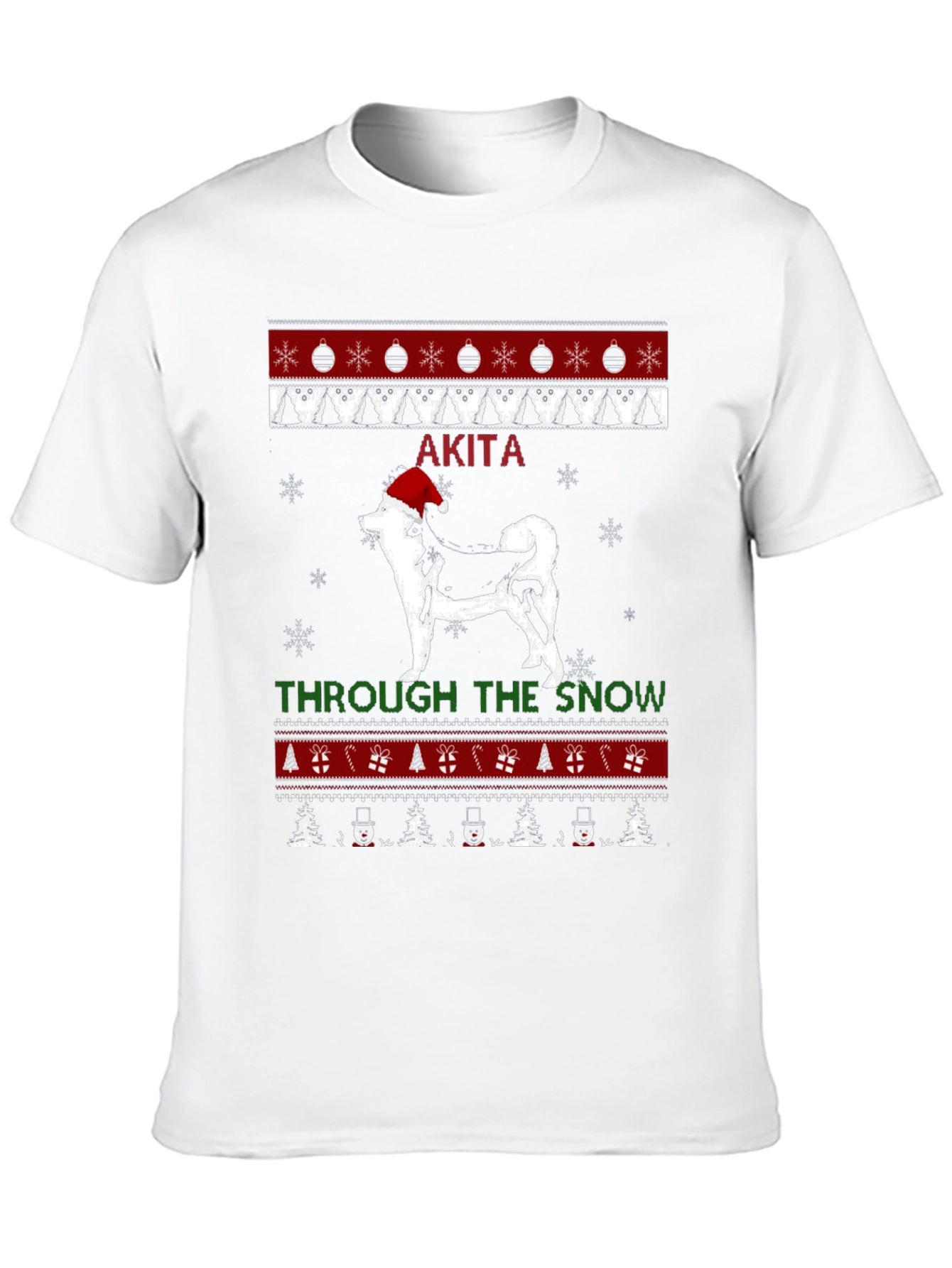 Akita Dog Christmas Sweater T-Shirt