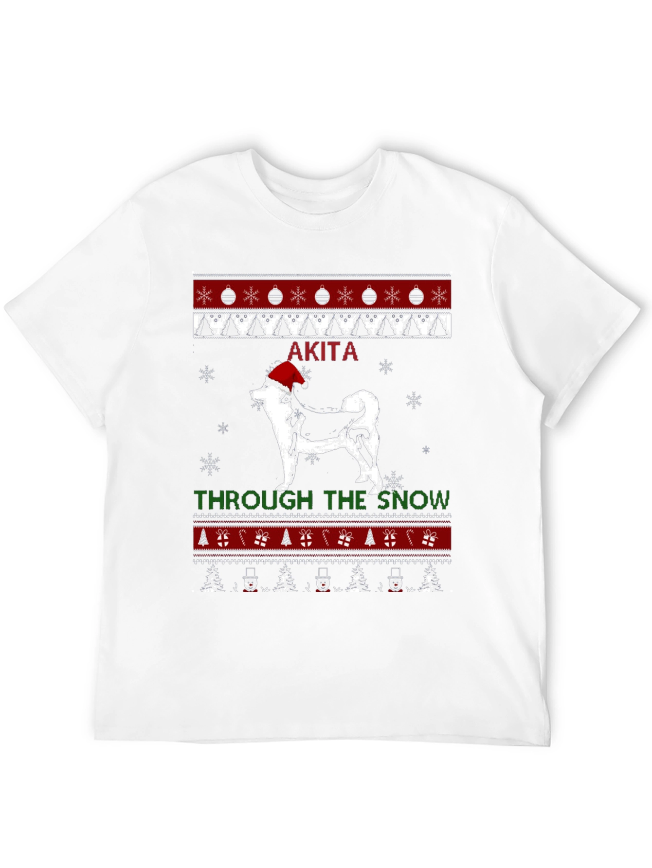 Akita Dog Christmas Sweater T-Shirt