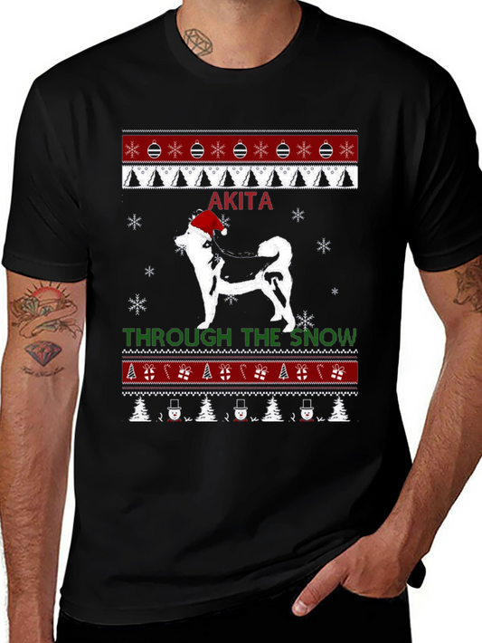 Akita Dog Christmas Sweater T-Shirt