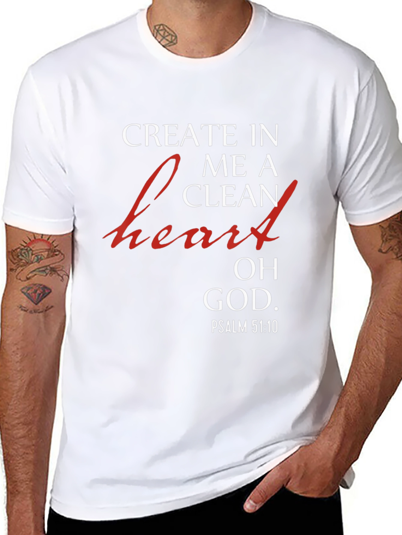 Create in Me a Clean Heart Christian T-Shirt