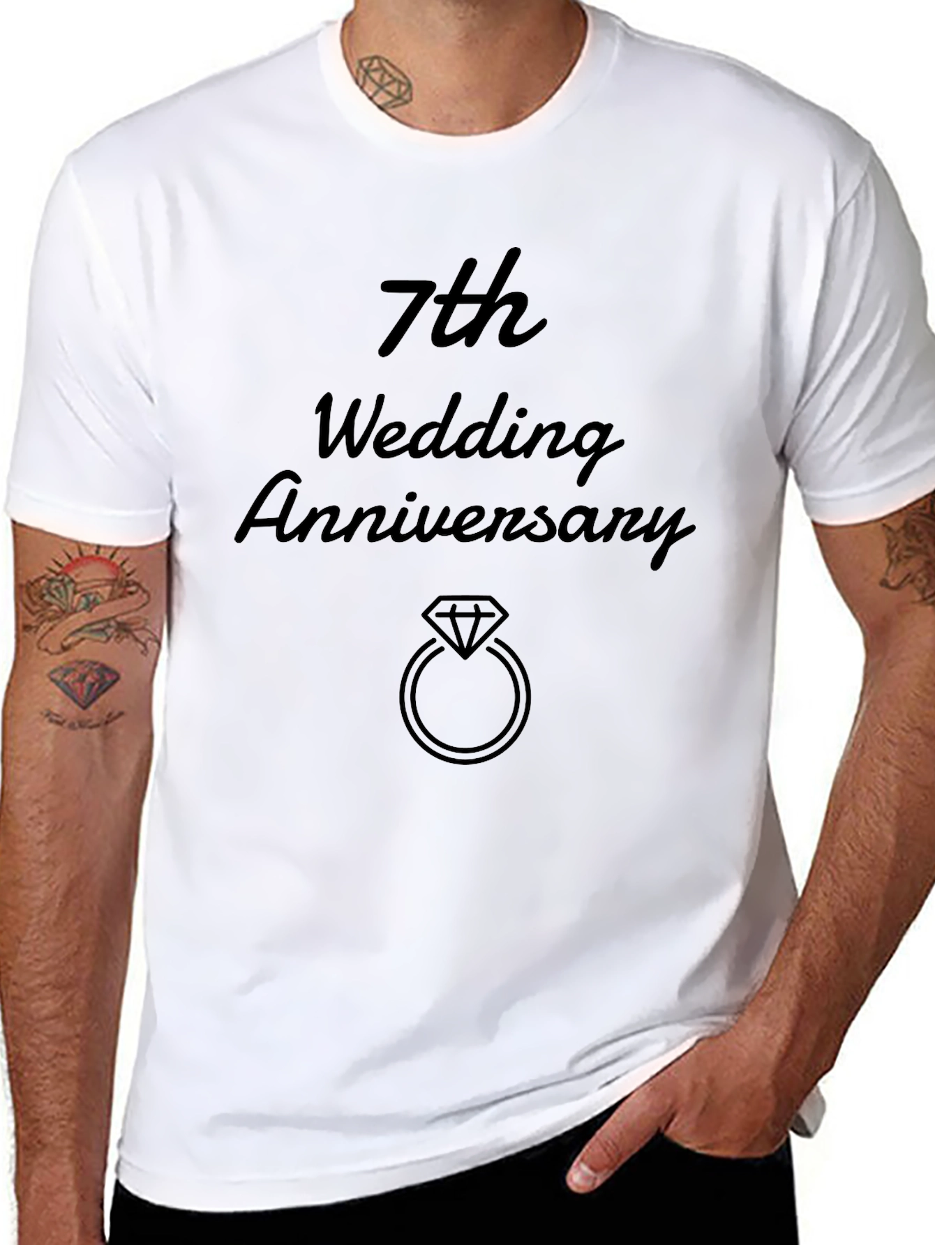 7th Wedding Anniversary Graphic Tee