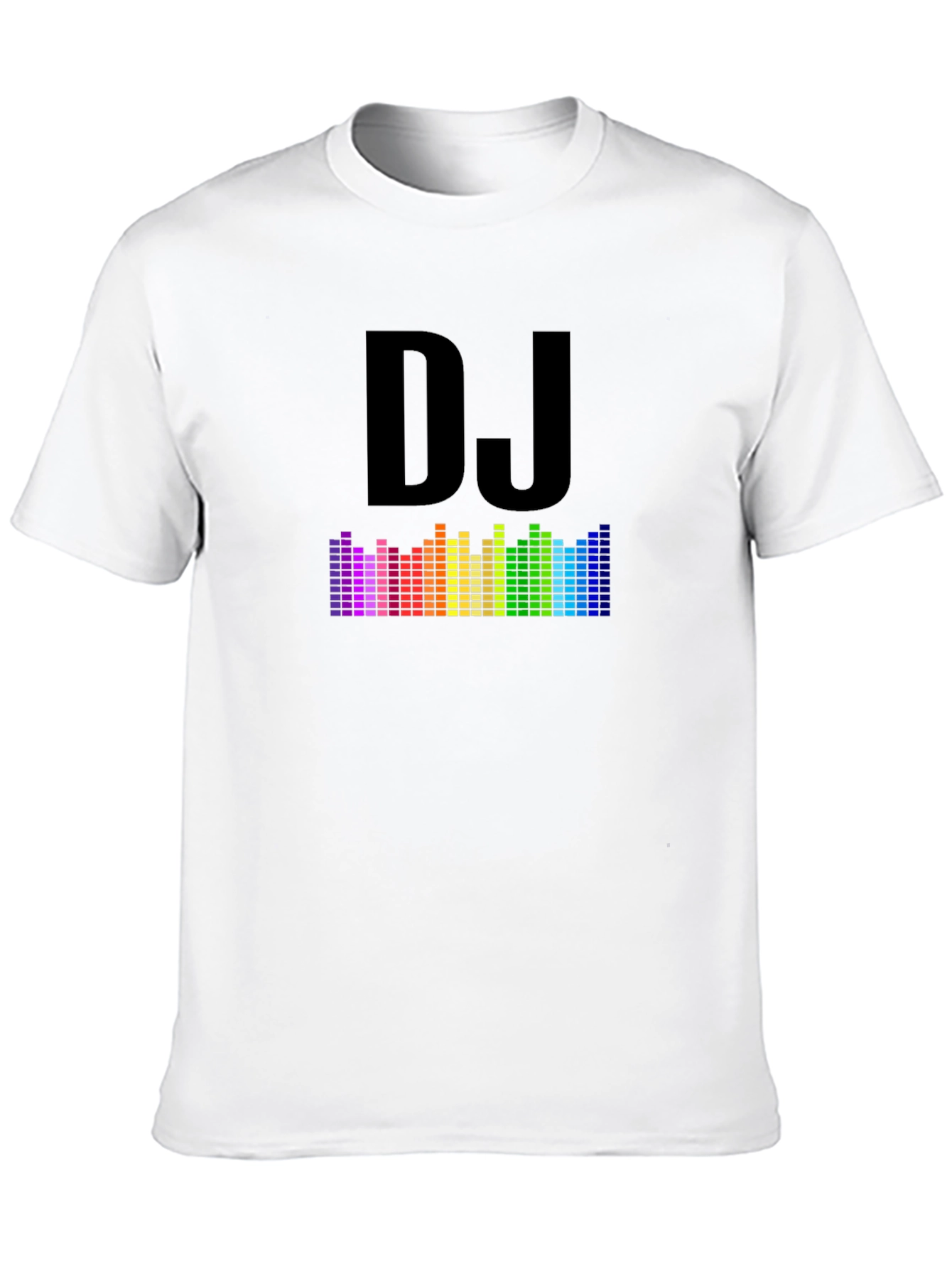 DJ Rainbow Equalizer Black Graphic T-Shirt