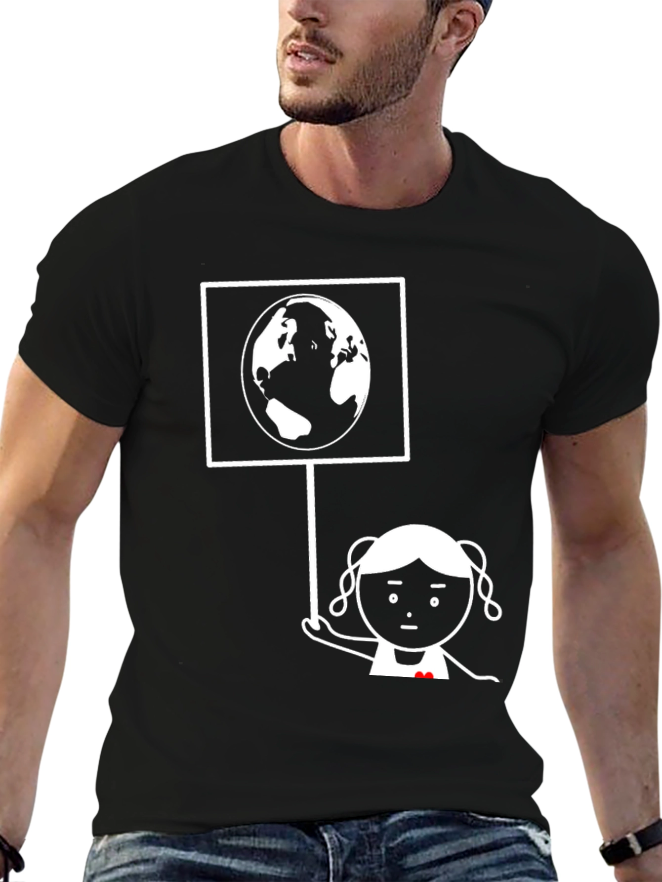 Earth Lover Graphic Tee - Unisex Black T-Shirt