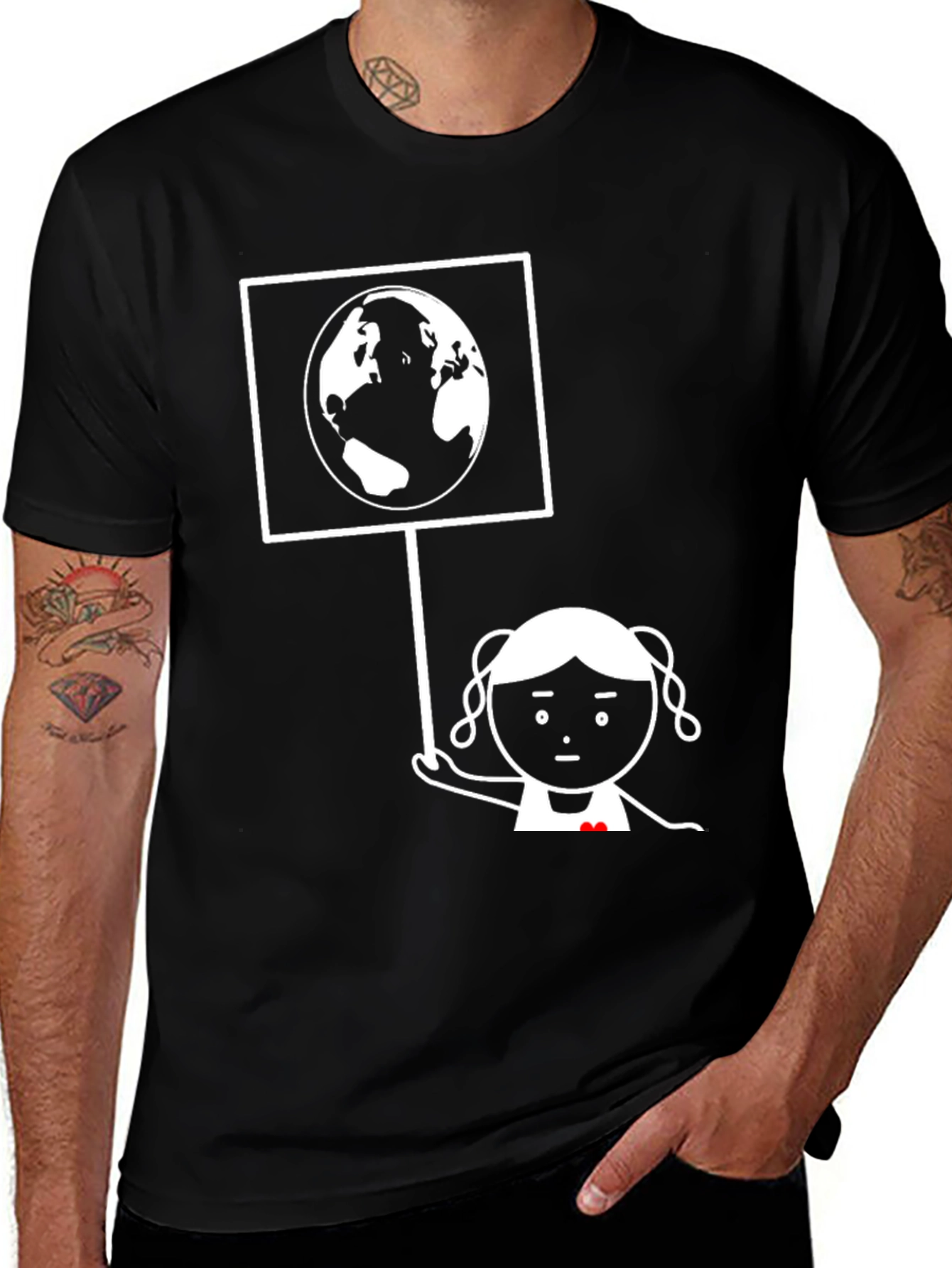 Earth Lover Graphic Tee - Unisex Black T-Shirt