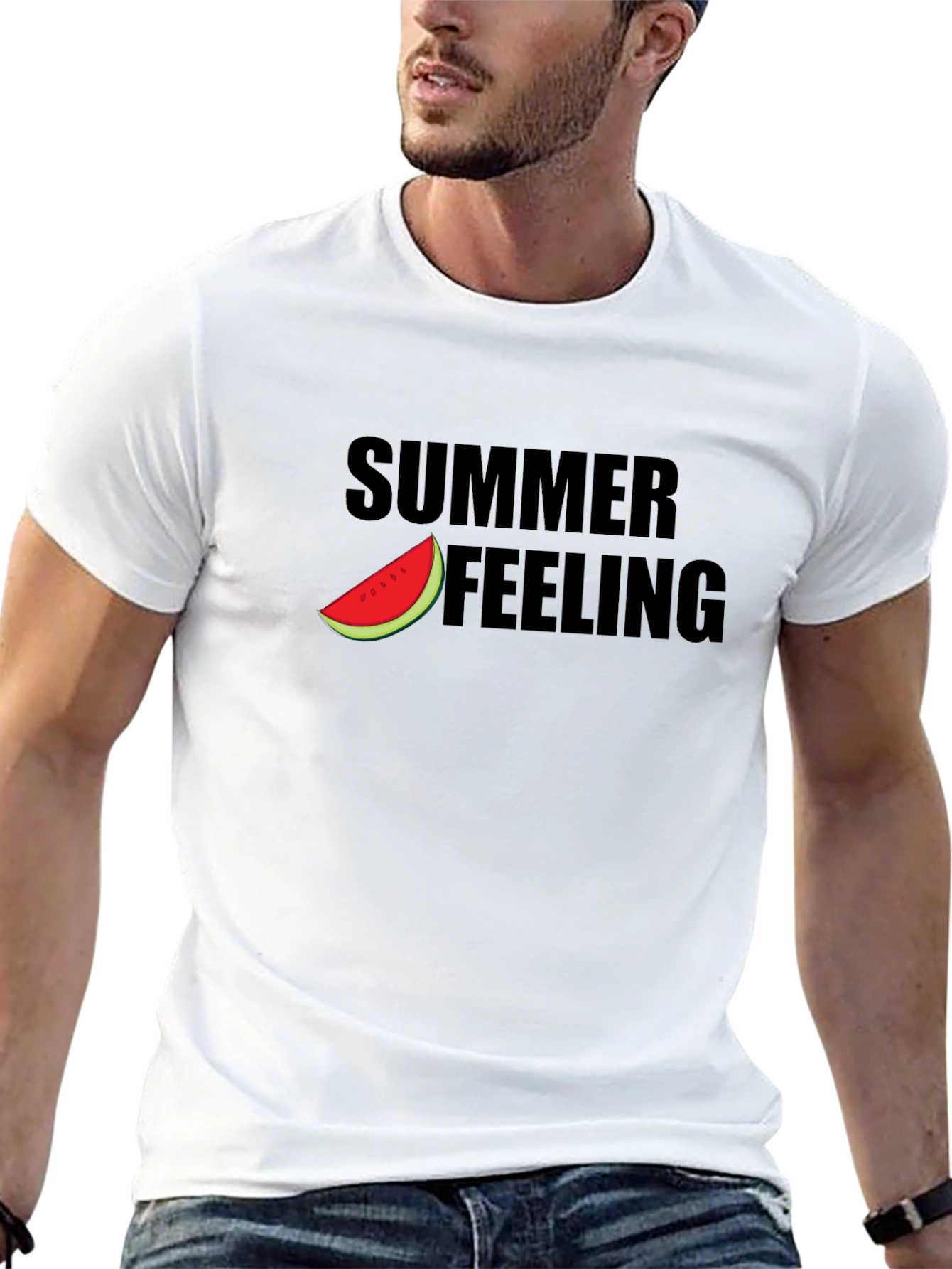 Summer Feeling Graphic Tee - Black