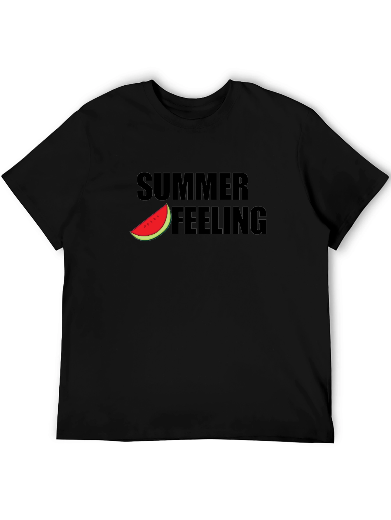 Summer Feeling Graphic Tee - Black