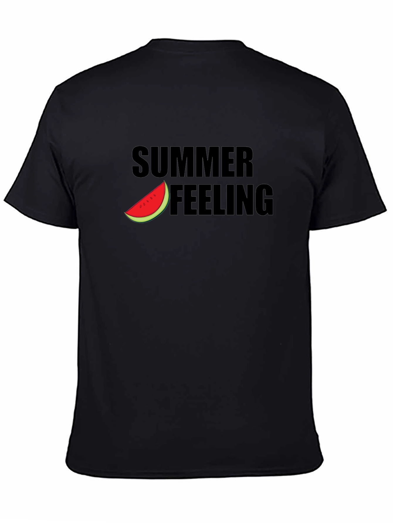 Summer Feeling Graphic Tee - Black