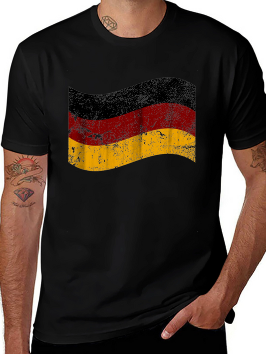 German Flag T-Shirt - Distressed Style