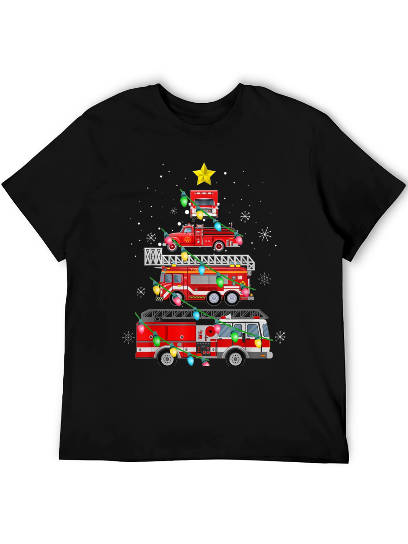 Firetruck Christmas Tree T-Shirt