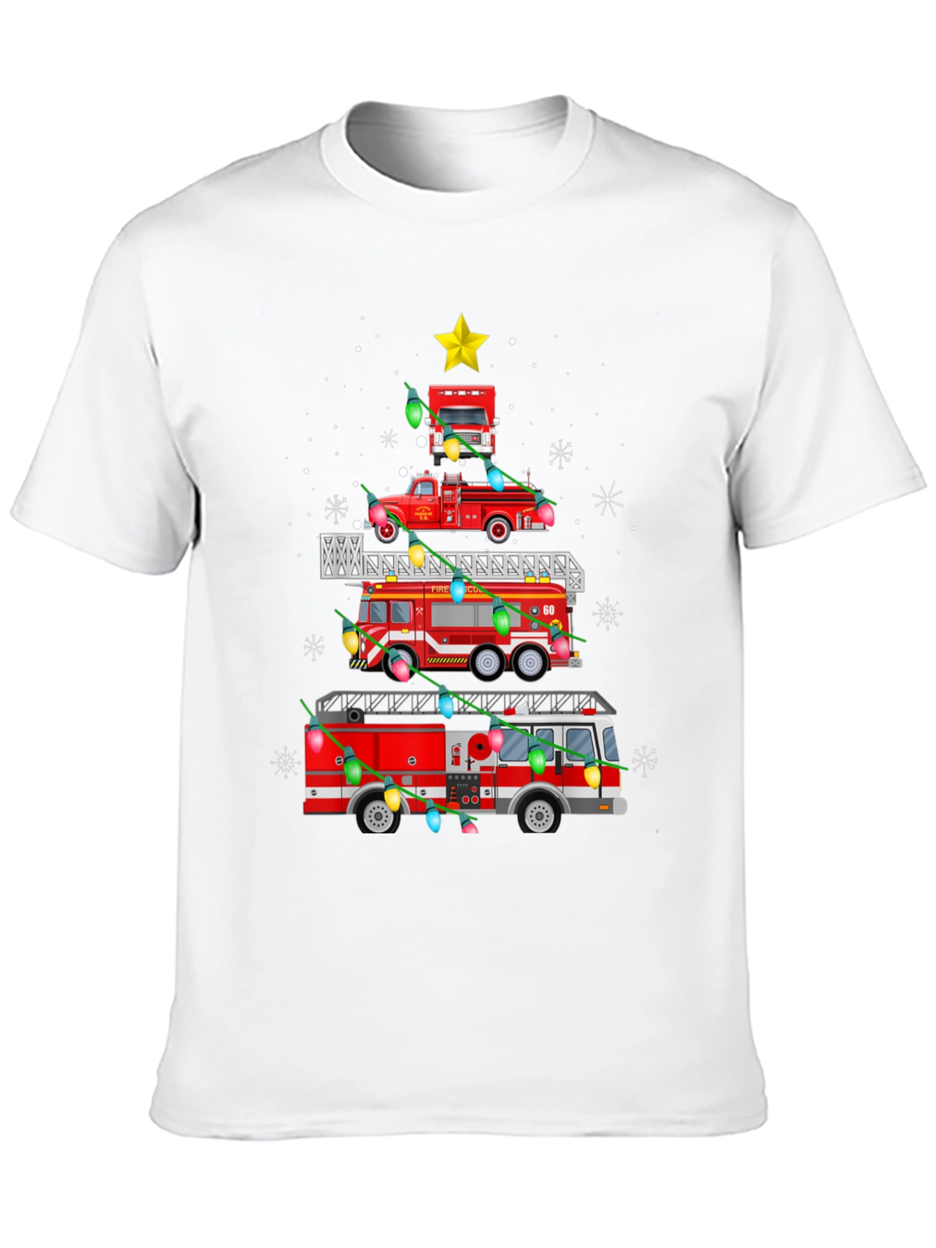 Firetruck Christmas Tree T-Shirt