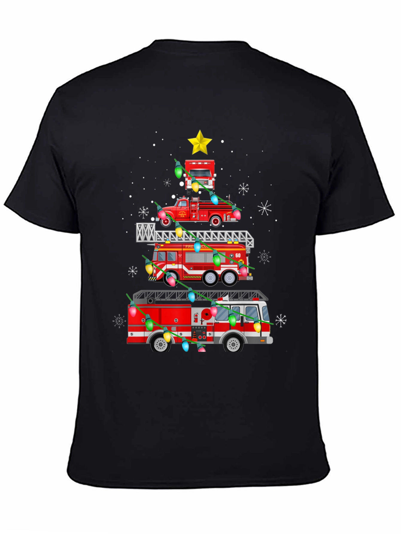 Firetruck Christmas Tree T-Shirt