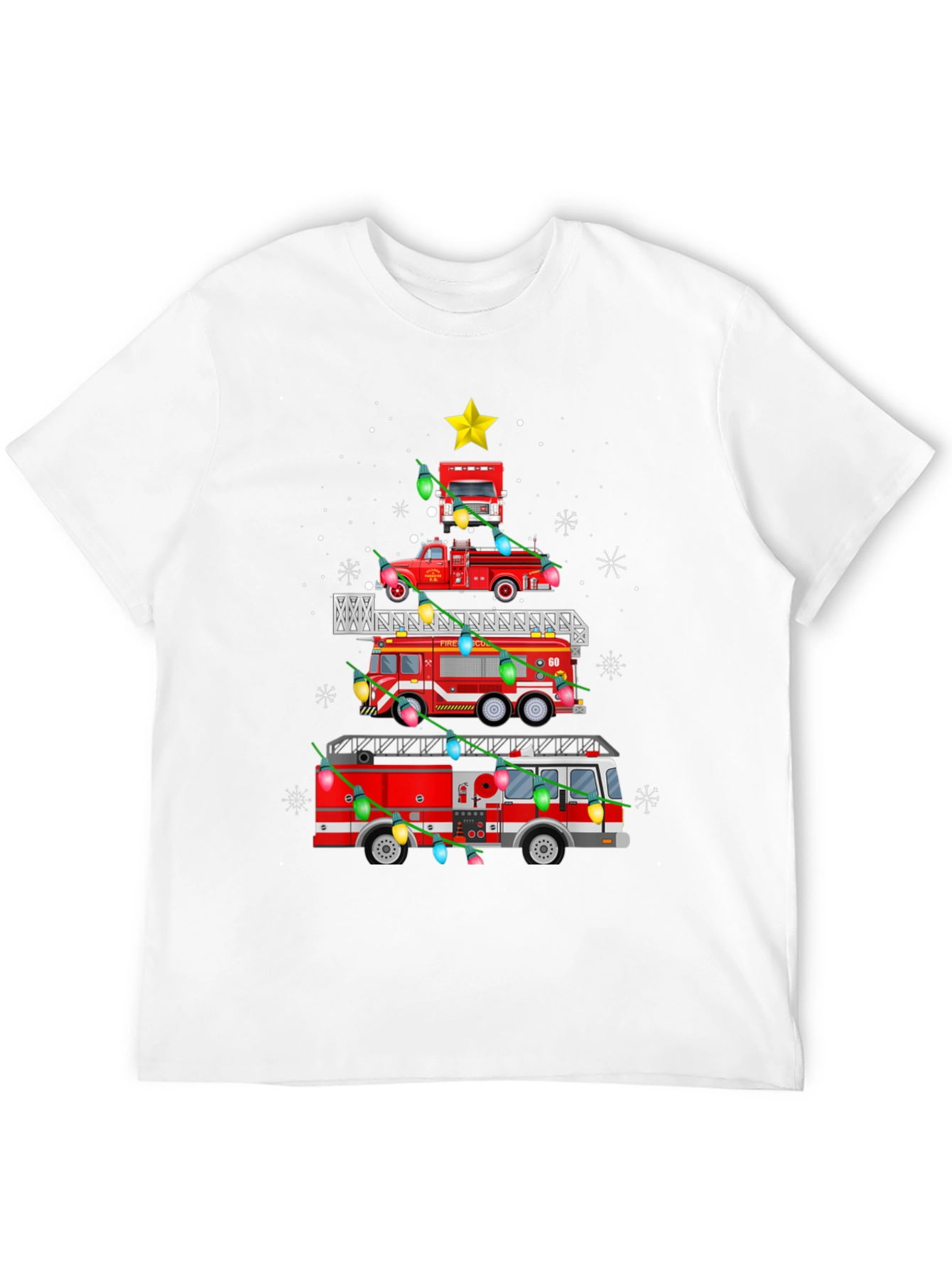Firetruck Christmas Tree T-Shirt