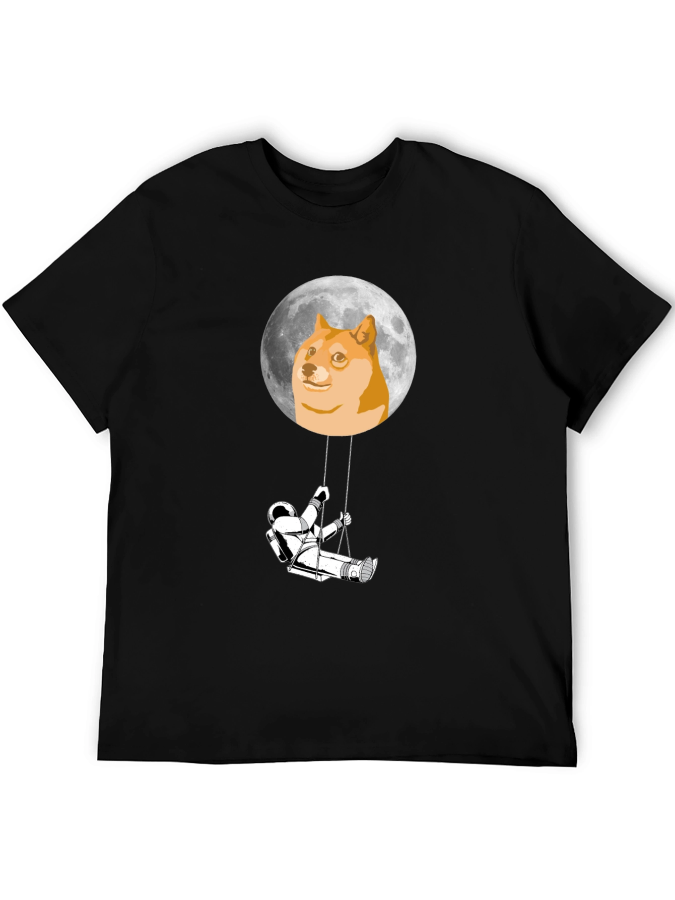 Doge Moon Astronaut Swing Graphic Tee
