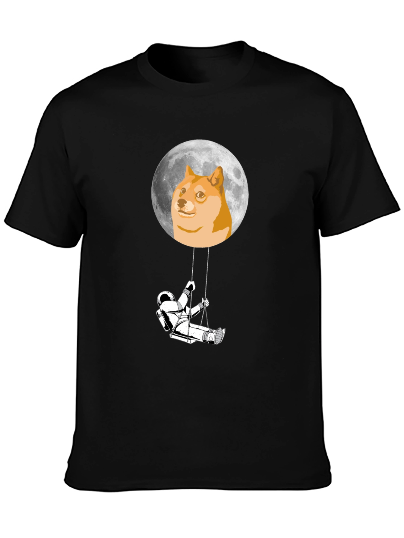 Doge Moon Astronaut Swing Graphic Tee