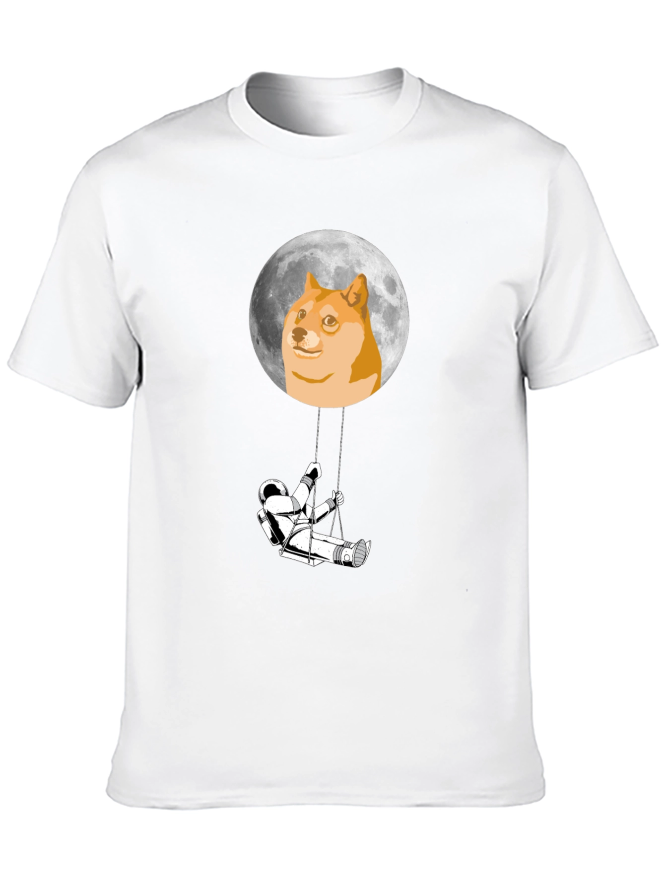 Doge Moon Astronaut Swing Graphic Tee