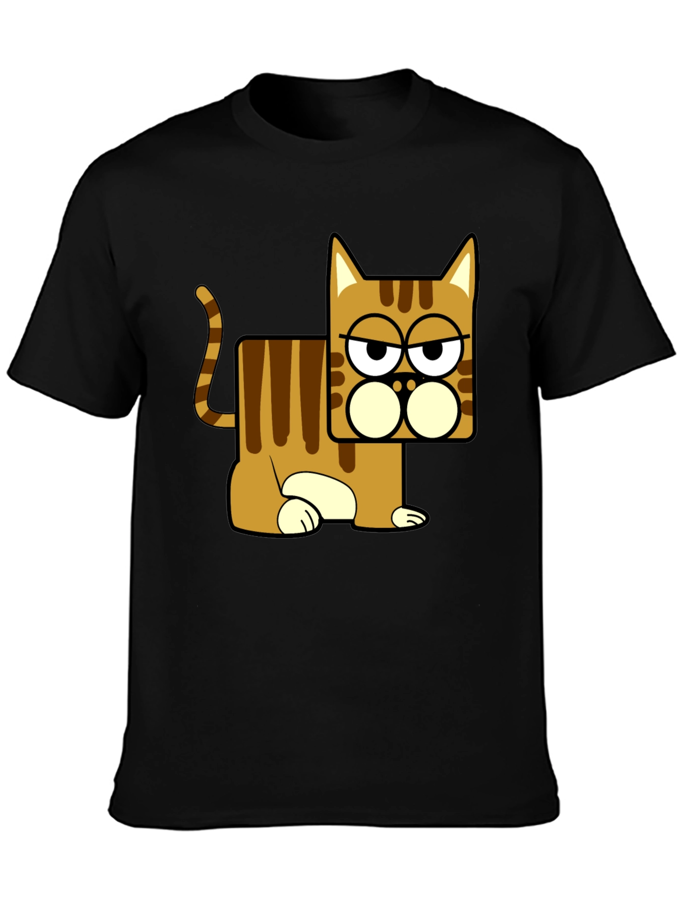 Funny Cat Graphic T-Shirt - Black