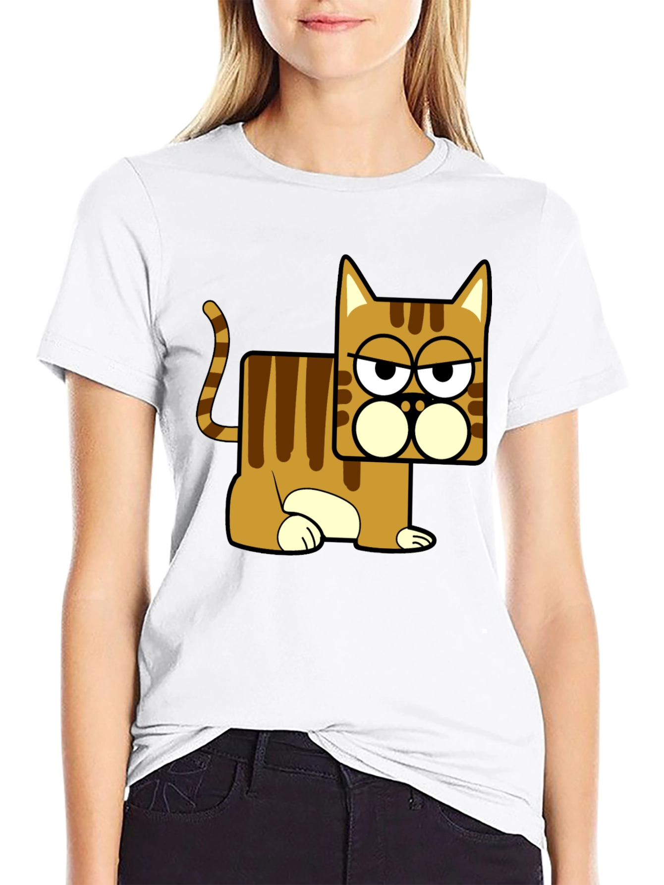 Funny Cat Graphic T-Shirt - Black