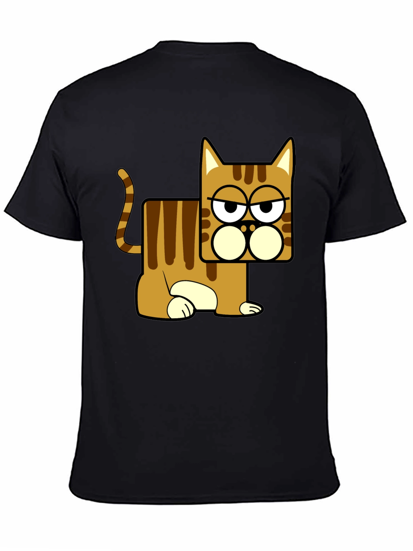 Funny Cat Graphic T-Shirt - Black