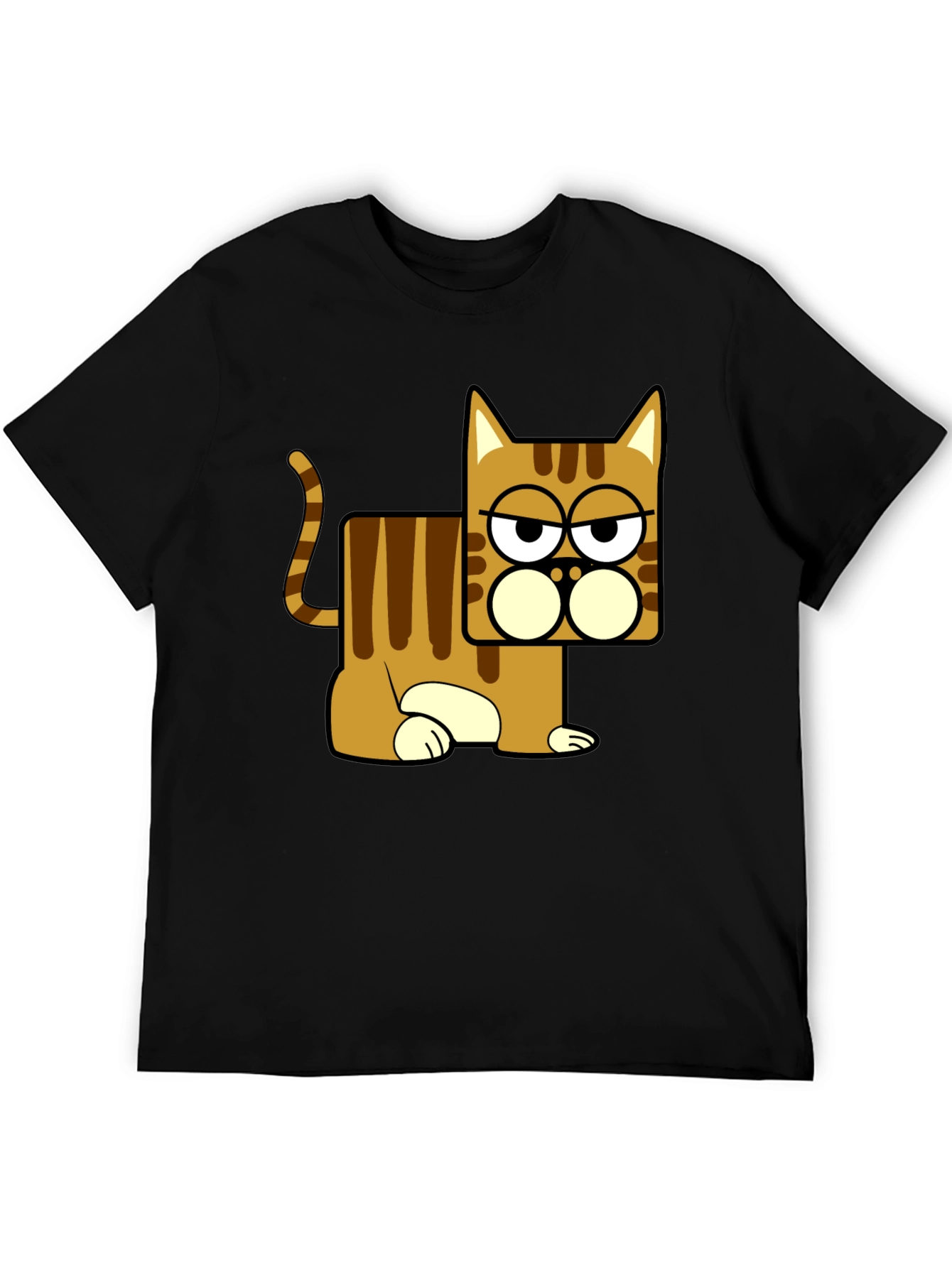 Funny Cat Graphic T-Shirt - Black