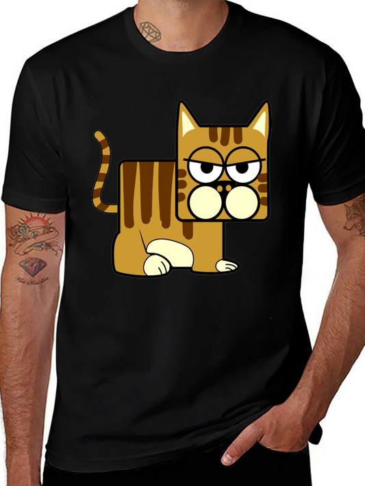 Funny Cat Graphic T-Shirt - Black