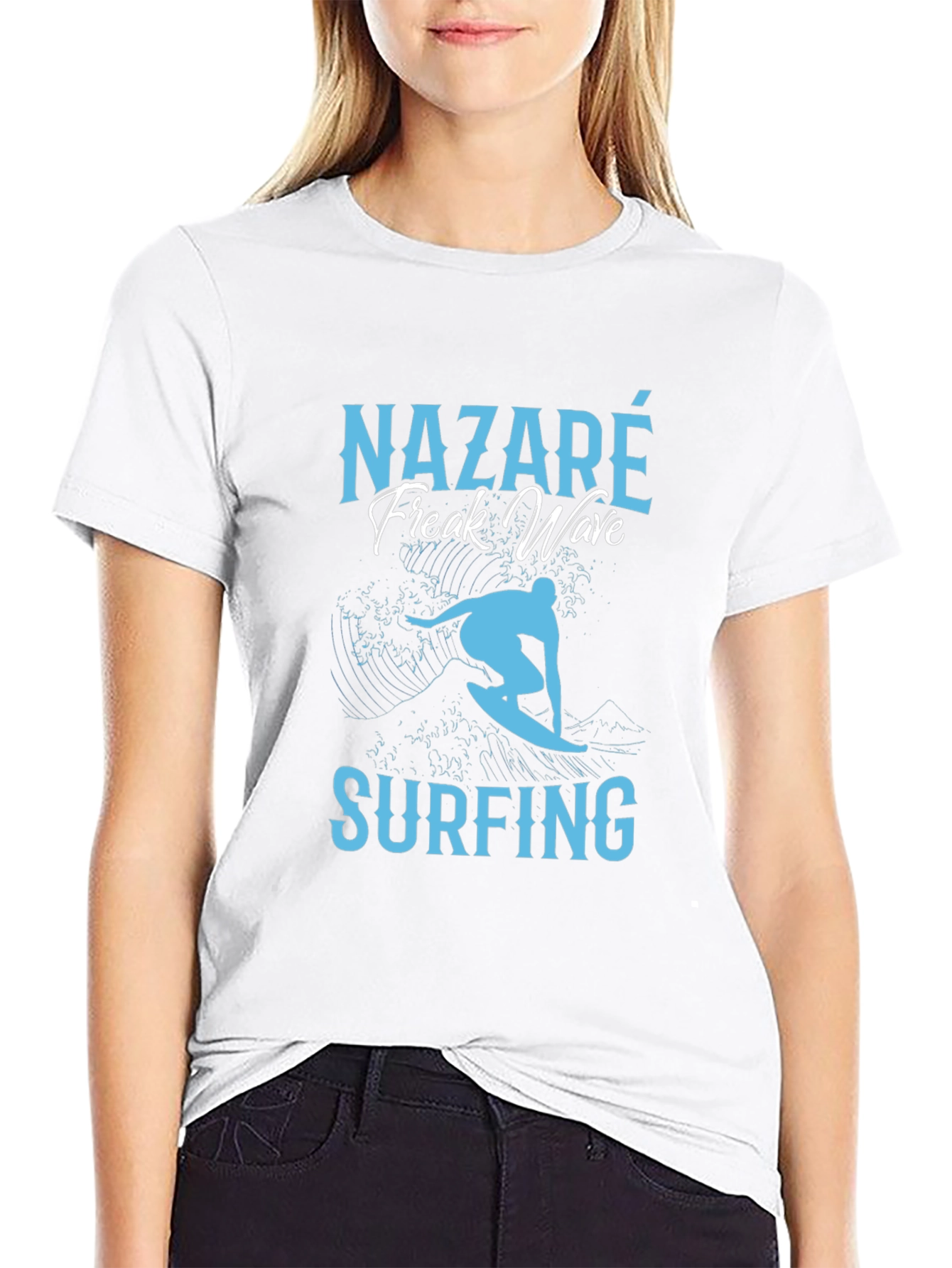 Nazare Surfing Freak Wave T-Shirt