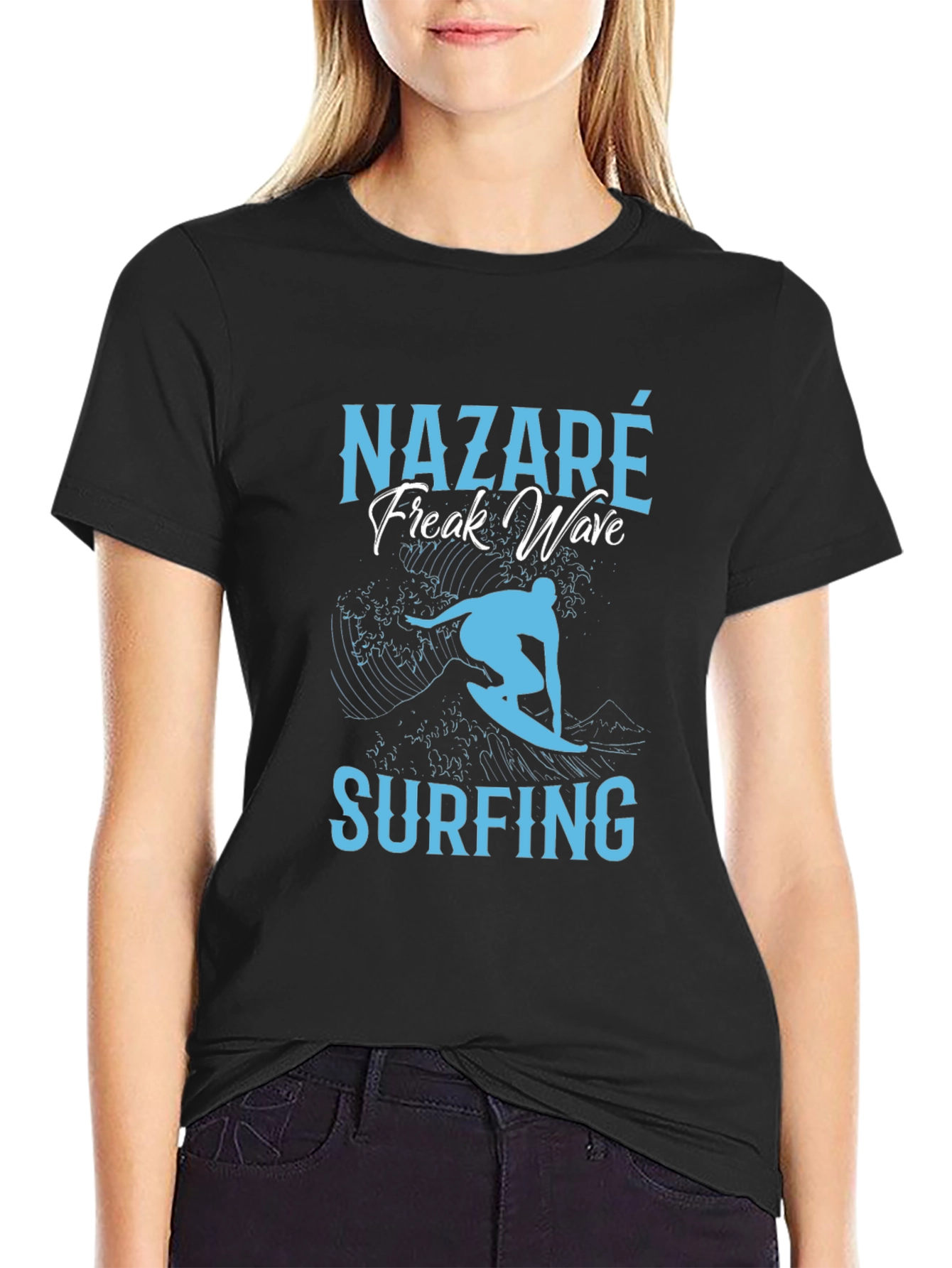 Nazare Surfing Freak Wave T-Shirt